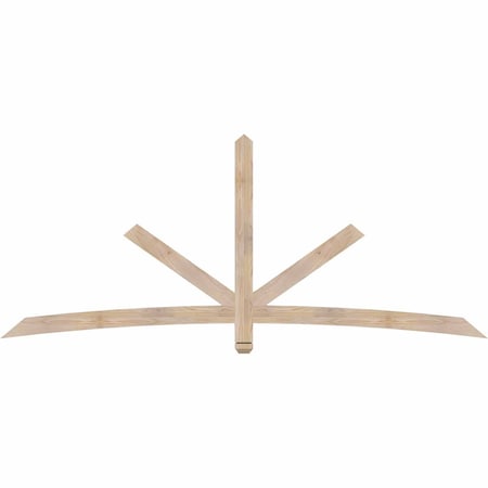 Ekena Millwork Alberta Smooth Timber Gable Bracket, Douglas Fir, 96"W x 40"H x 1 1/2"D x 3 1/2"F, 10/12 Pitch GBW096X40X0204ALB00SDF